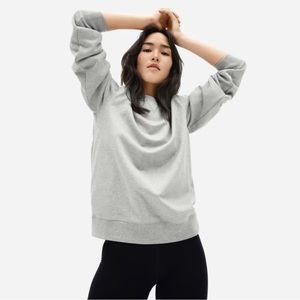 Everlane - Unisex French Terry Crew - XS - Heathered Grey